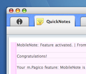 MobileNote feature is improved