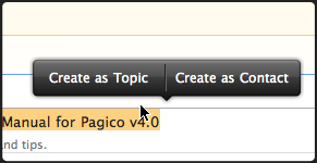 The new "Click and Link" feature in Pagico v4