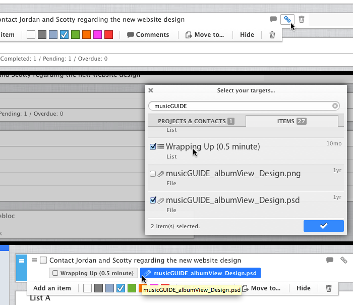 Pagico 6.1 Lets you create crosslinks easier than ever