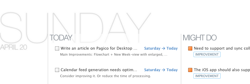 The Much Improved Daily Planning Section