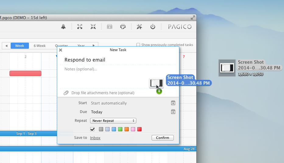 Creating tasks with files or emails will be easier than ever in Pagico for Desktop 6.8