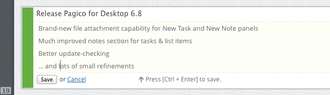 Improved Notes Section for Tasks and List Items