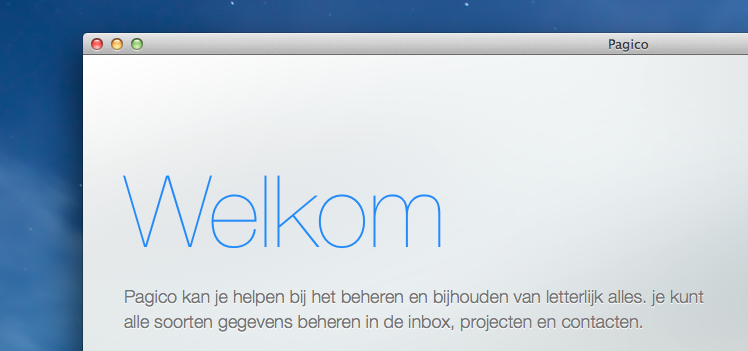 Pagico for Desktop is now available in Dutch