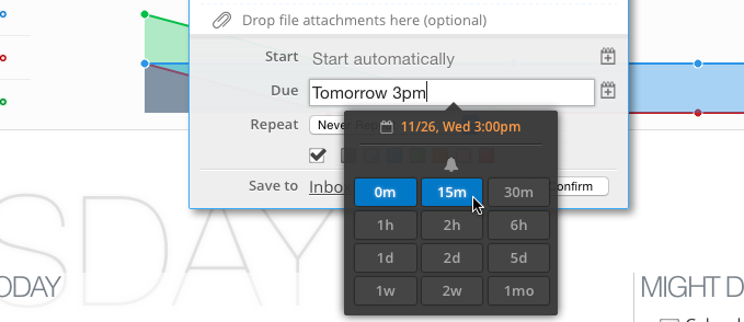 Flexible Reminder Options