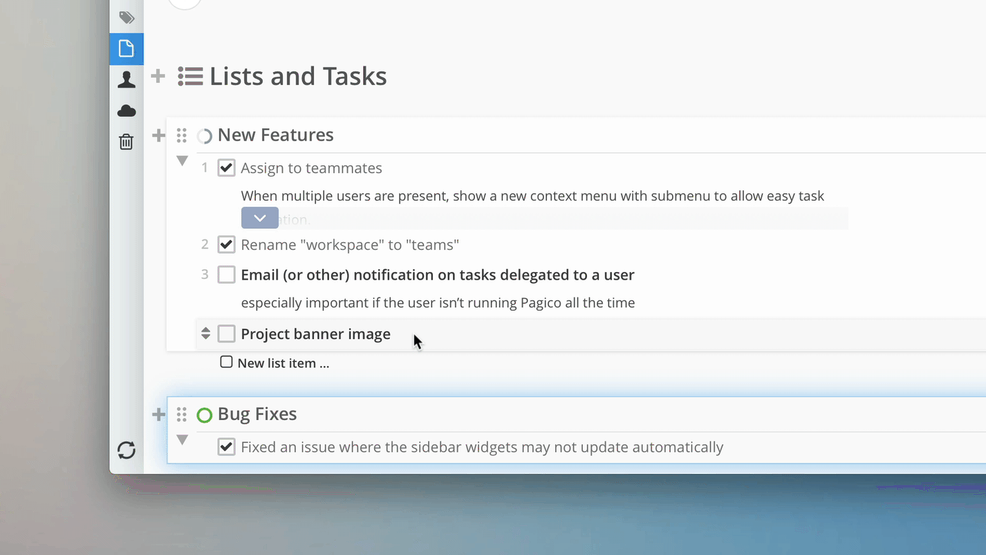Assign Tasks to Teammates with Ease in Pagico 9.6