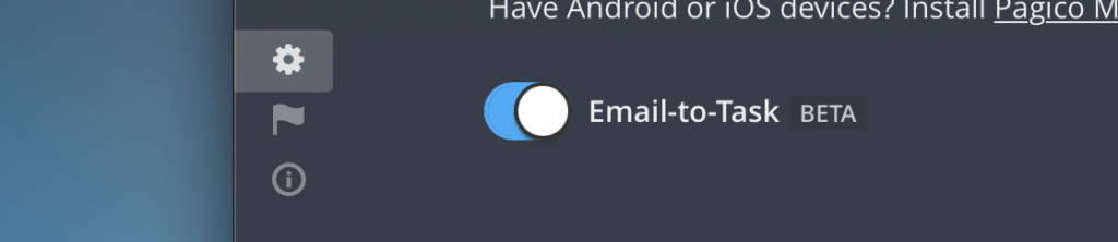 The new Email-to-Task feature in Pagico 10